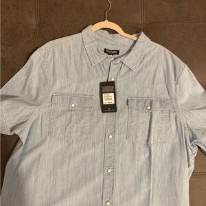True Religion Blue Casual Button Down Shirt